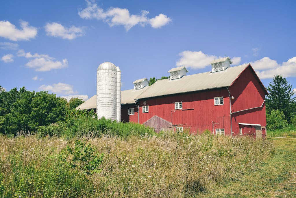 Red and White Painted Barn